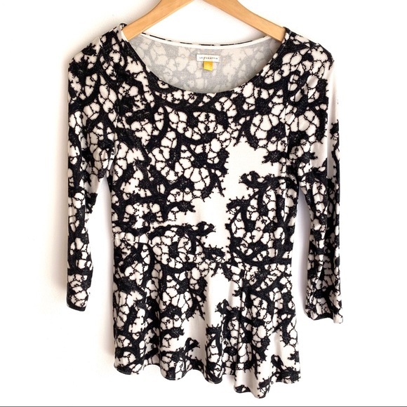 leifsdottir Tops - Anthropologie Leifsdottir Webbed Tales Peplum Long Sleeve Top Size XS
